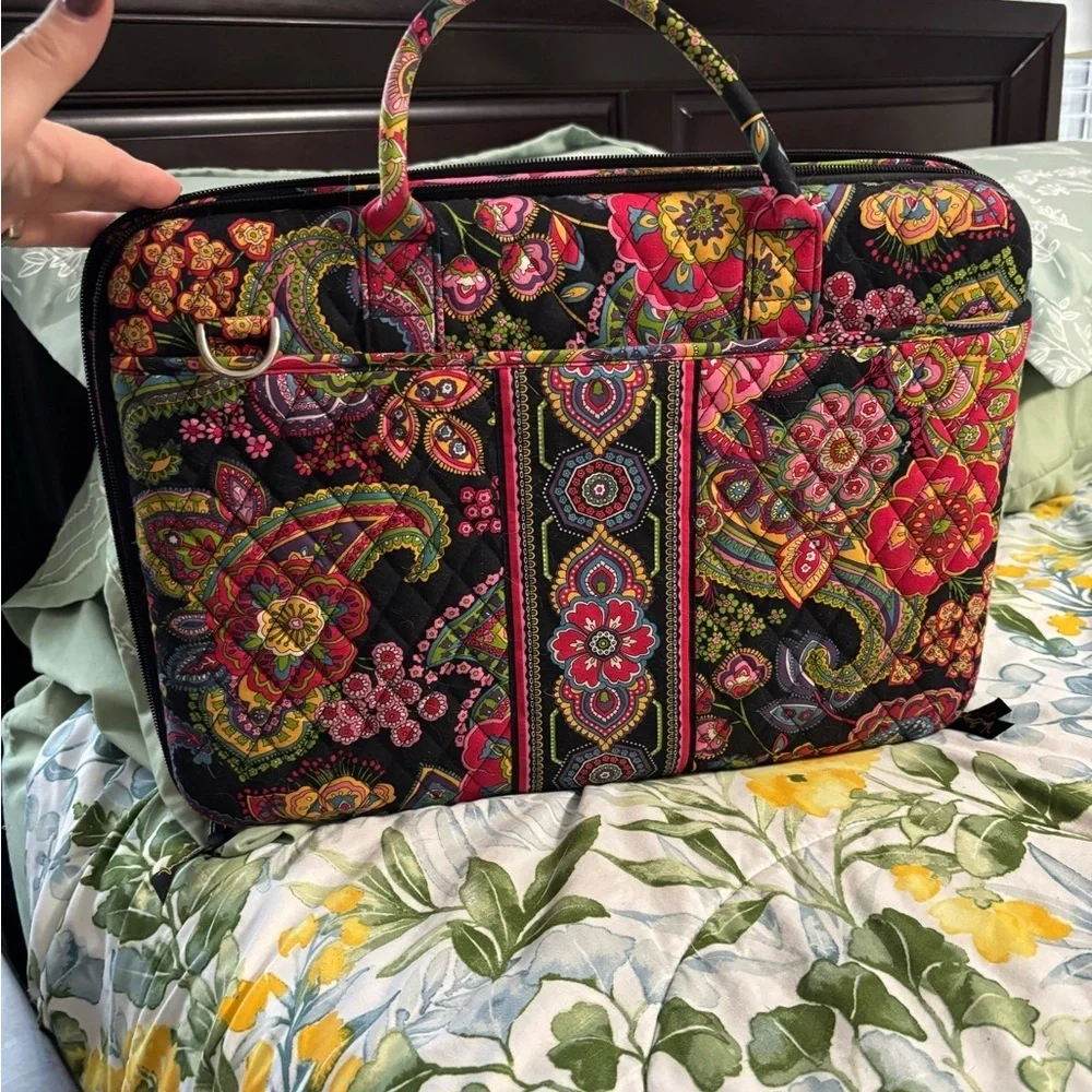 Vera Bradley Quilted Laptop Bag Sleeve Case 15” Floral Paisley